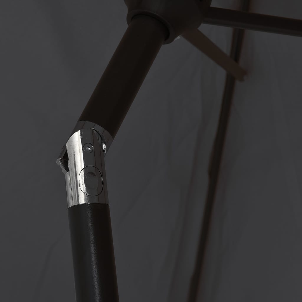 vidaXL Umbrelă de soare, negru, 200 x 224 cm, aluminiu vidaXL Umbrelă de soare, negru, 200 x 224 cm, aluminiu