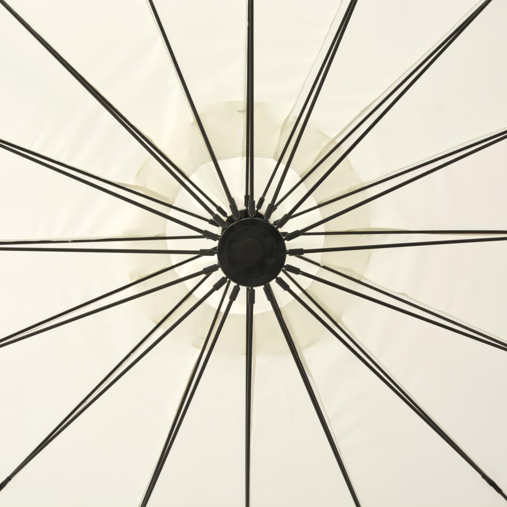 vidaXL Umbrelă de soare suspendată, alb, 3 m, stâlp de aluminiu vidaXL Umbrelă de soare suspendată, alb, 3 m, stâlp de aluminiu