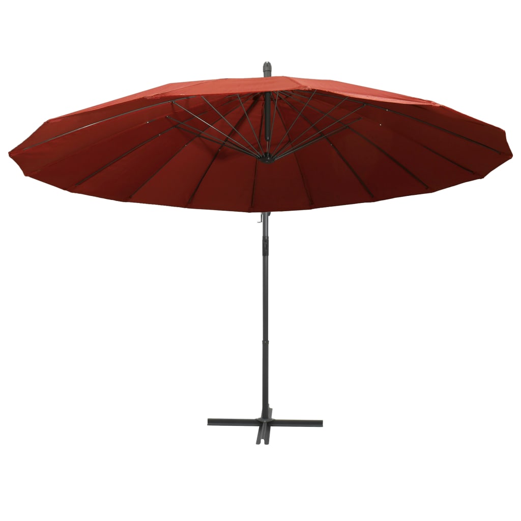 vidaXL Umbrelă de soare suspendată, cărămiziu, 3 m, stâlp de aluminiu vidaXL Umbrelă de soare suspendată, cărămiziu, 3 m, stâlp de aluminiu