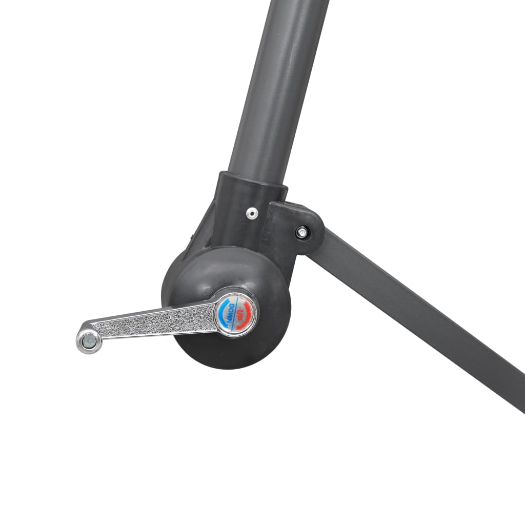 vidaXL Umbrelă de soare suspendată, negru, 3 m, stâlp de aluminiu vidaXL Umbrelă de soare suspendată, negru, 3 m, stâlp de aluminiu