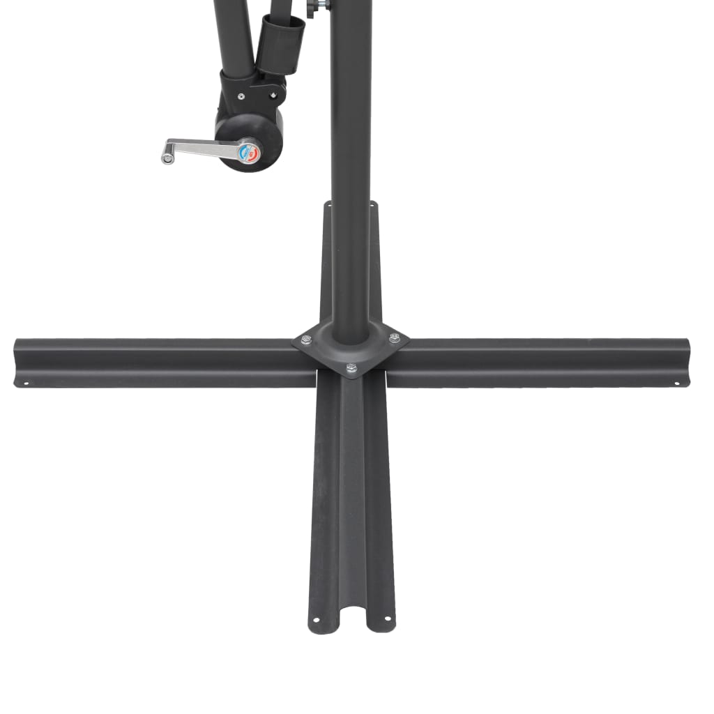 vidaXL Umbrelă de soare suspendată, negru, 3 m, stâlp de aluminiu vidaXL Umbrelă de soare suspendată, negru, 3 m, stâlp de aluminiu