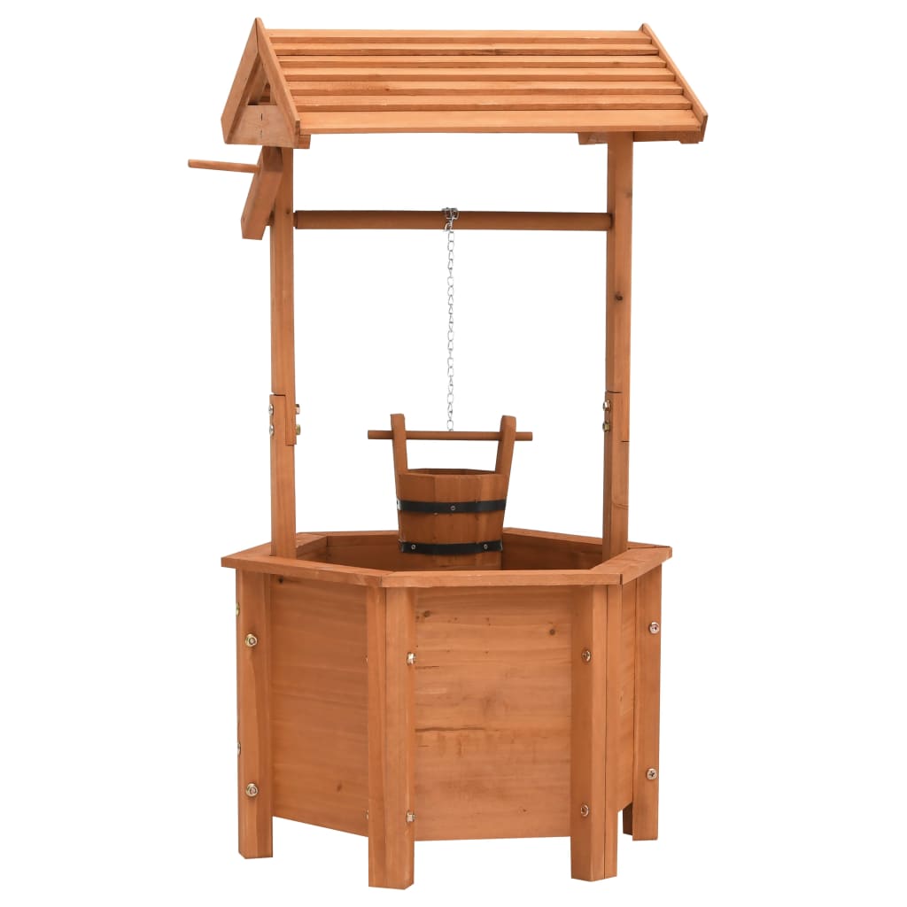 vidaXL Jardinieră tip fântână pentru grădină, 40x40x84 cm, lemn brad vidaXL Jardinieră tip fântână pentru grădină, 40x40x84 cm, lemn brad