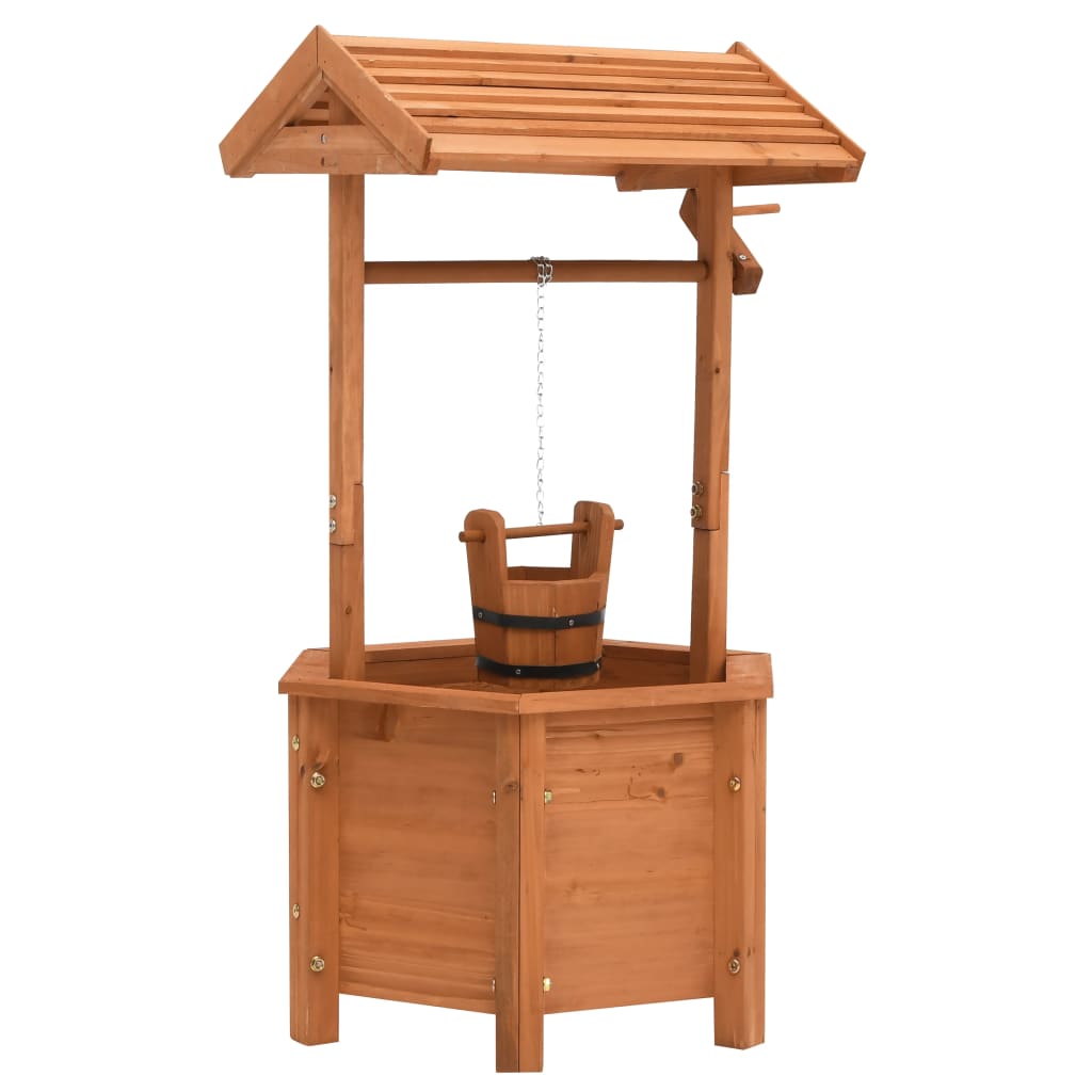 vidaXL Jardinieră tip fântână pentru grădină, 40x40x84 cm, lemn brad vidaXL Jardinieră tip fântână pentru grădină, 40x40x84 cm, lemn brad
