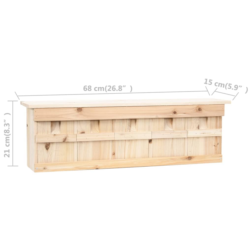 vidaXL Căsuță de vrăbii cu 5 încăperi, 68 x 15 x 21 cm, lemn de brad vidaXL Căsuță de vrăbii cu 5 încăperi, 68 x 15 x 21 cm, lemn de brad