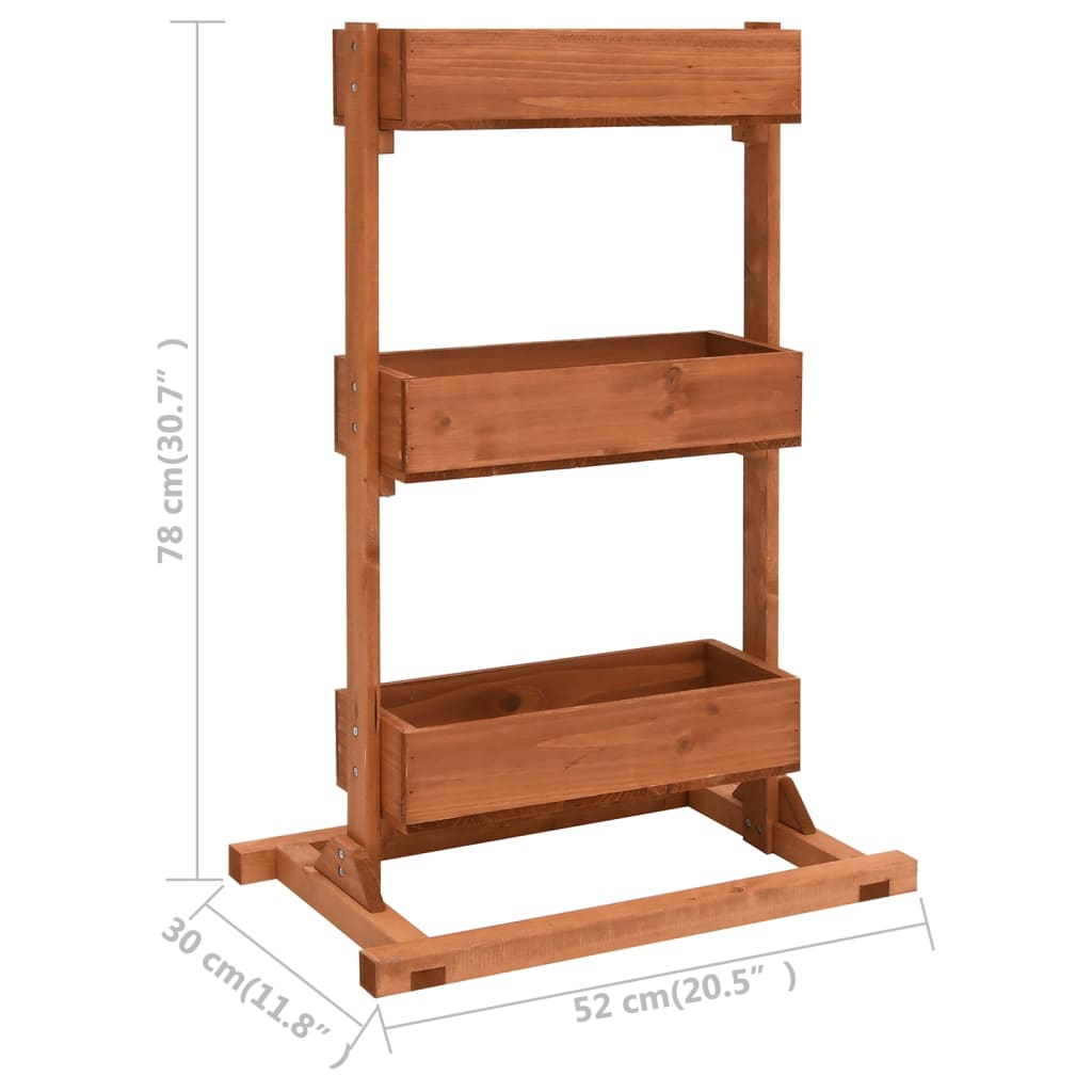 vidaXL Jardinieră, 52 x 30 x 78 cm, lemn de brad vidaXL Jardinieră, 52 x 30 x 78 cm, lemn de brad