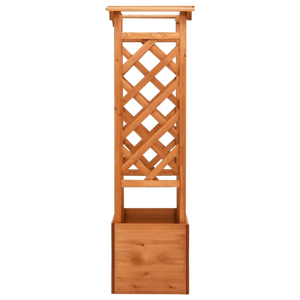 vidaXL Jardinieră cu spalier și arcadă, 49 x 39 x 130 cm, lemn de brad