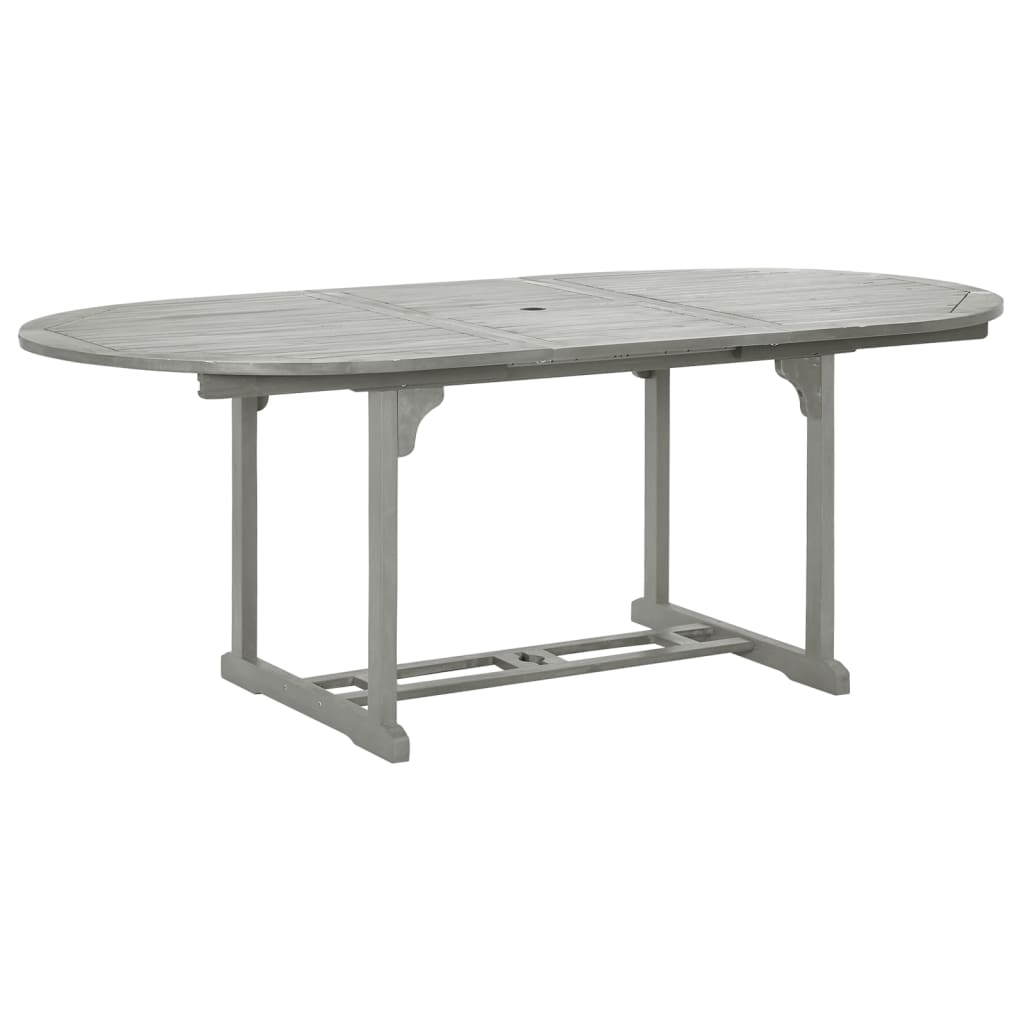 vidaXL Masă de grădină, gri, 200 x 100 x 75 cm, lemn masiv de acacia vidaXL Masă de grădină, gri, 200 x 100 x 75 cm, lemn masiv de acacia