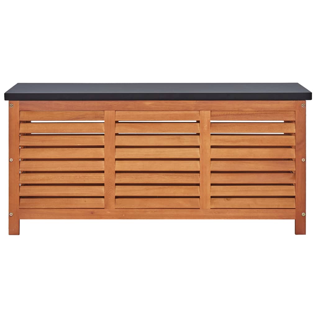 vidaXL Ladă depozitare grădină, 117x50x55 cm, lemn masiv de eucalipt vidaXL Ladă depozitare grădină, 117x50x55 cm, lemn masiv de eucalipt