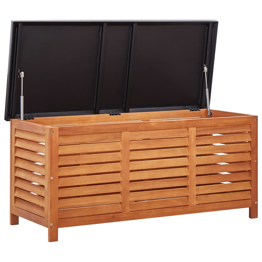 vidaXL Ladă depozitare grădină, 117x50x55 cm, lemn masiv de eucalipt vidaXL Ladă depozitare grădină, 117x50x55 cm, lemn masiv de eucalipt