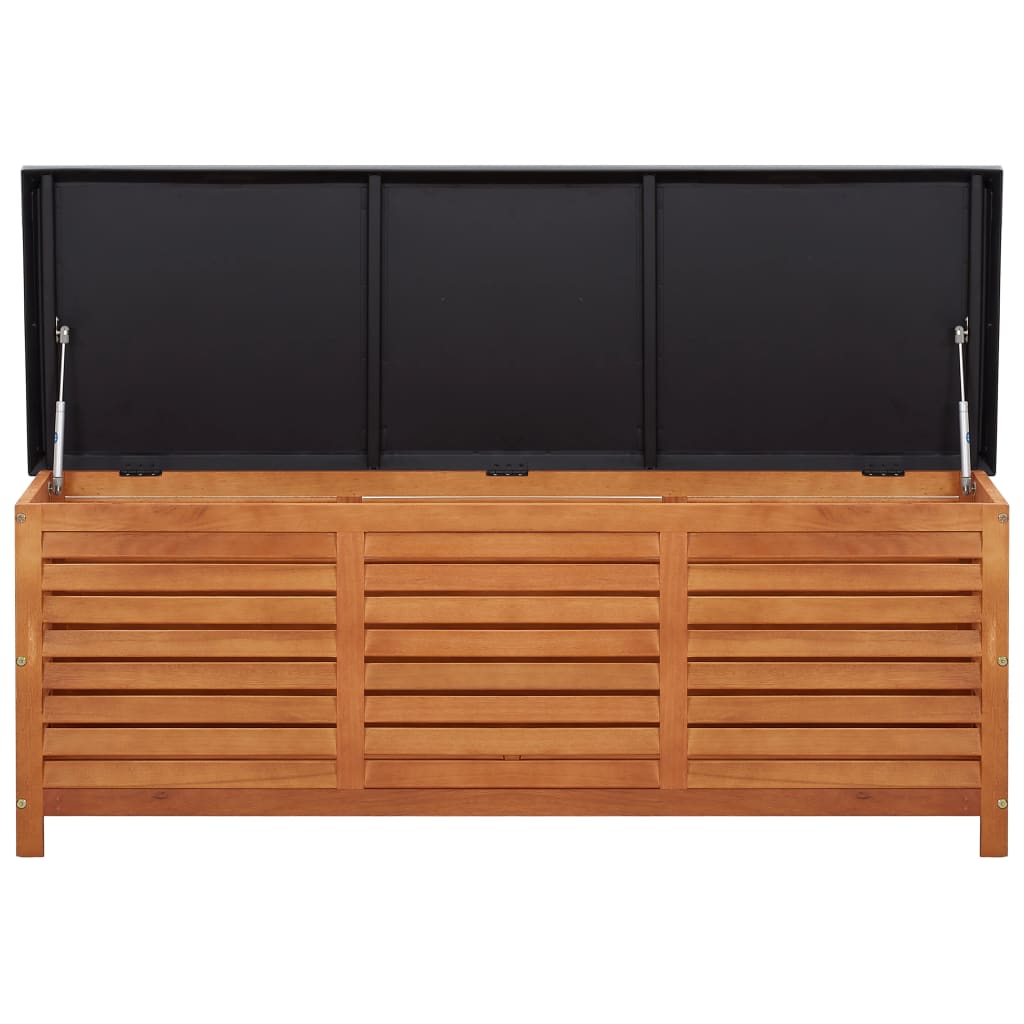 vidaXL Ladă depozitare grădină, 150x50x55 cm, lemn masiv de eucalipt vidaXL Ladă depozitare grădină, 150x50x55 cm, lemn masiv de eucalipt