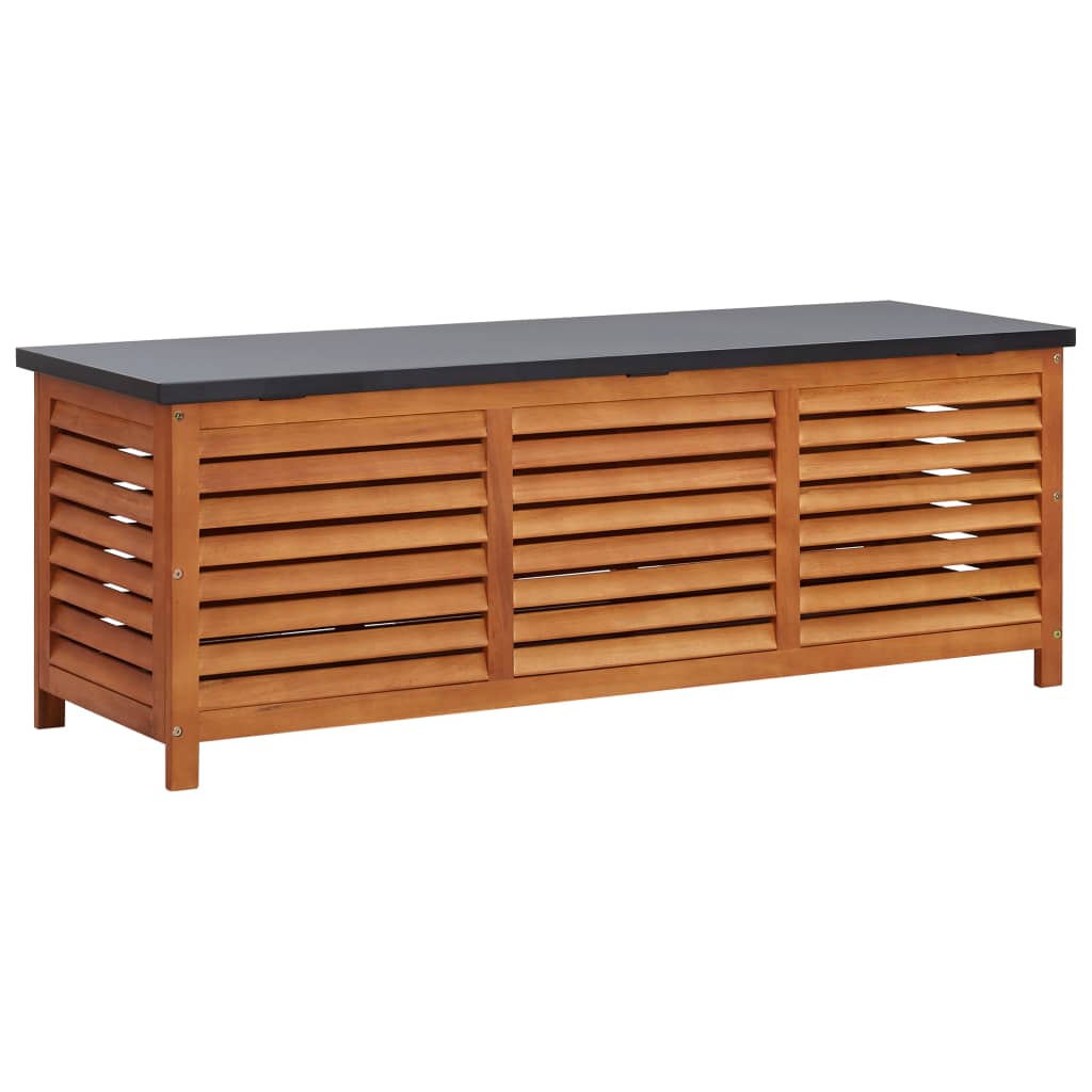 vidaXL Ladă depozitare grădină, 150x50x55 cm, lemn masiv de eucalipt vidaXL Ladă depozitare grădină, 150x50x55 cm, lemn masiv de eucalipt