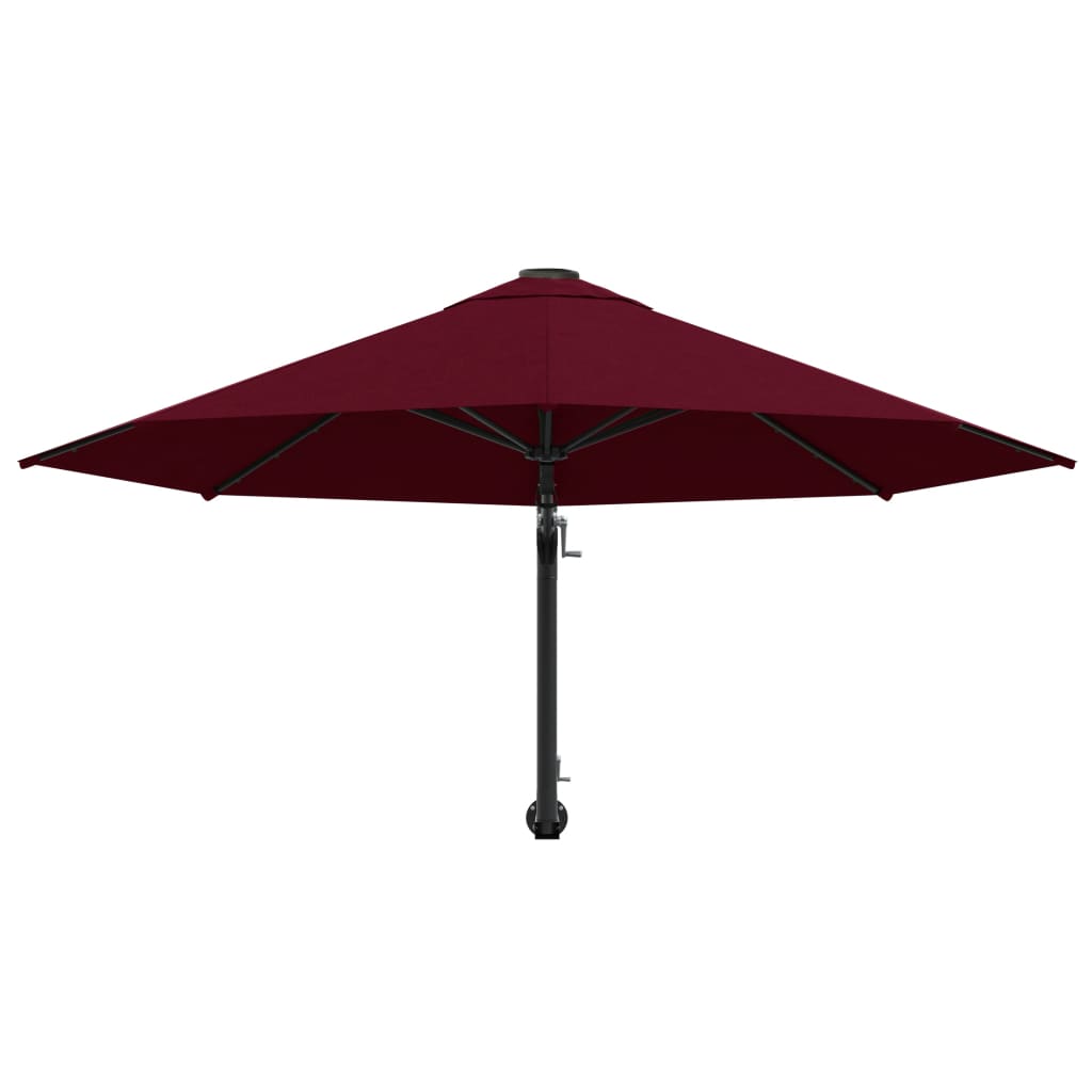 vidaXL Umbrelă de soare de perete, stâlp metalic, roșu vișiniu, 300cm vidaXL Umbrelă de soare de perete, stâlp metalic, roșu vișiniu, 300cm