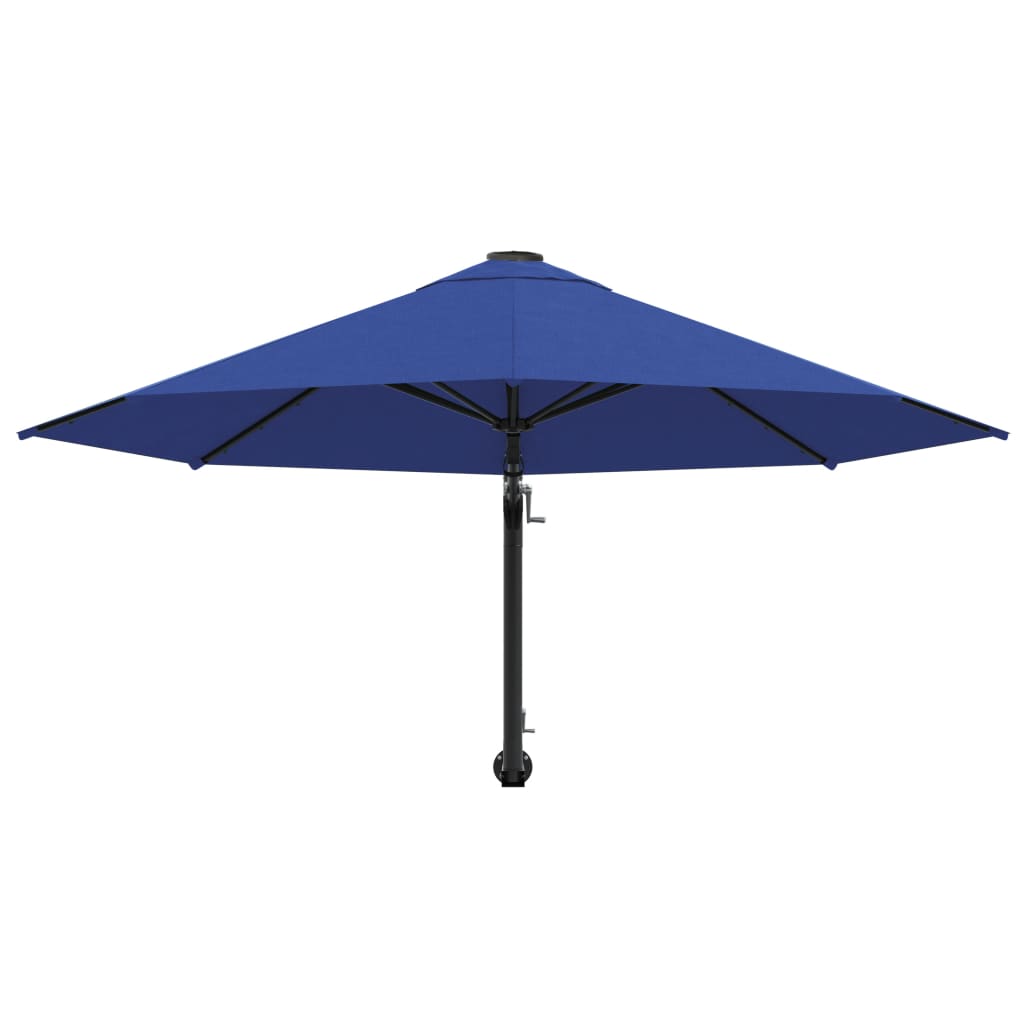 vidaXL Umbrelă de soare de perete cu stâlp metalic, albastru, 300 cm vidaXL Umbrelă de soare de perete cu stâlp metalic, albastru, 300 cm