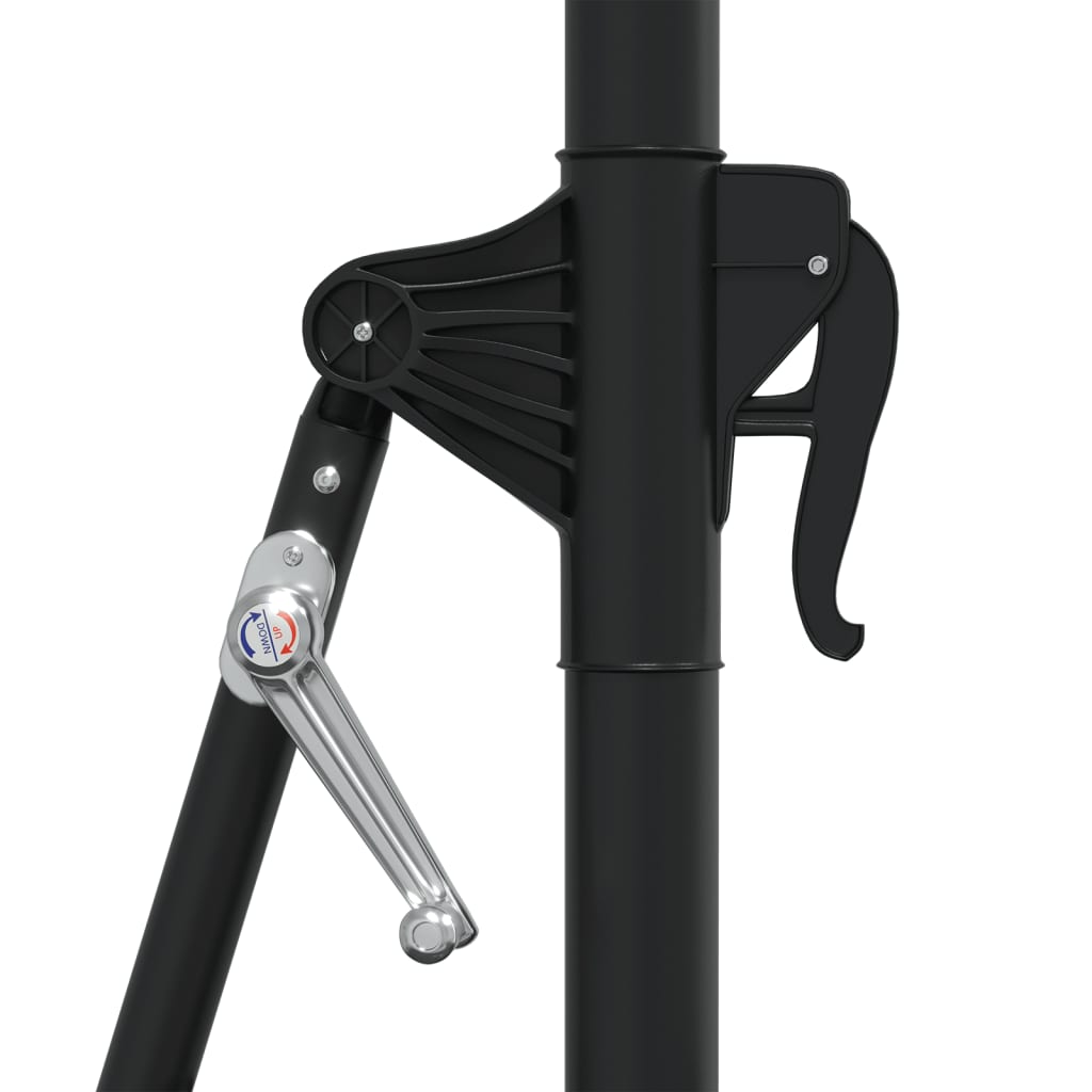vidaXL Umbrelă de soare de perete cu stâlp metalic, albastru, 300 cm vidaXL Umbrelă de soare de perete cu stâlp metalic, albastru, 300 cm