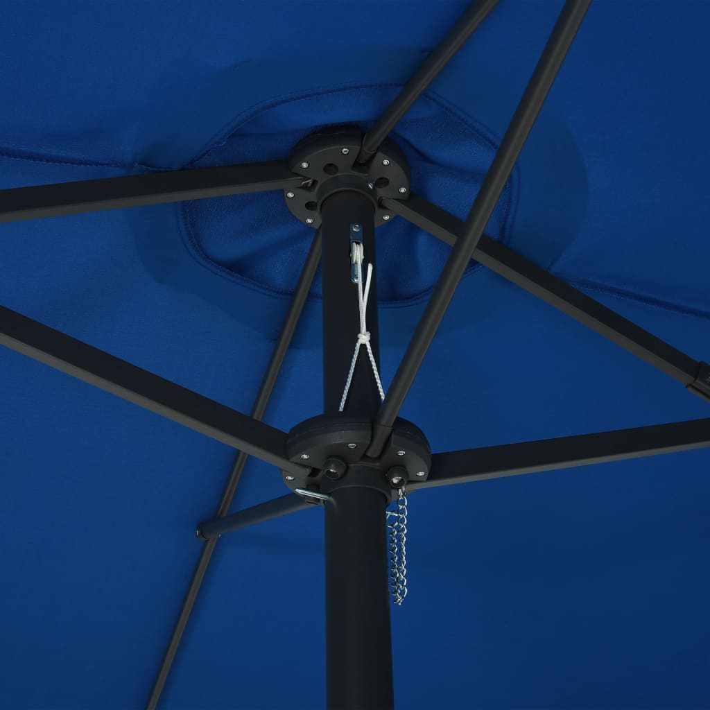 vidaXL Umbrelă soare exterior cu stâlp aluminiu, albastru, 460x270 cm vidaXL Umbrelă soare exterior cu stâlp aluminiu, albastru, 460x270 cm