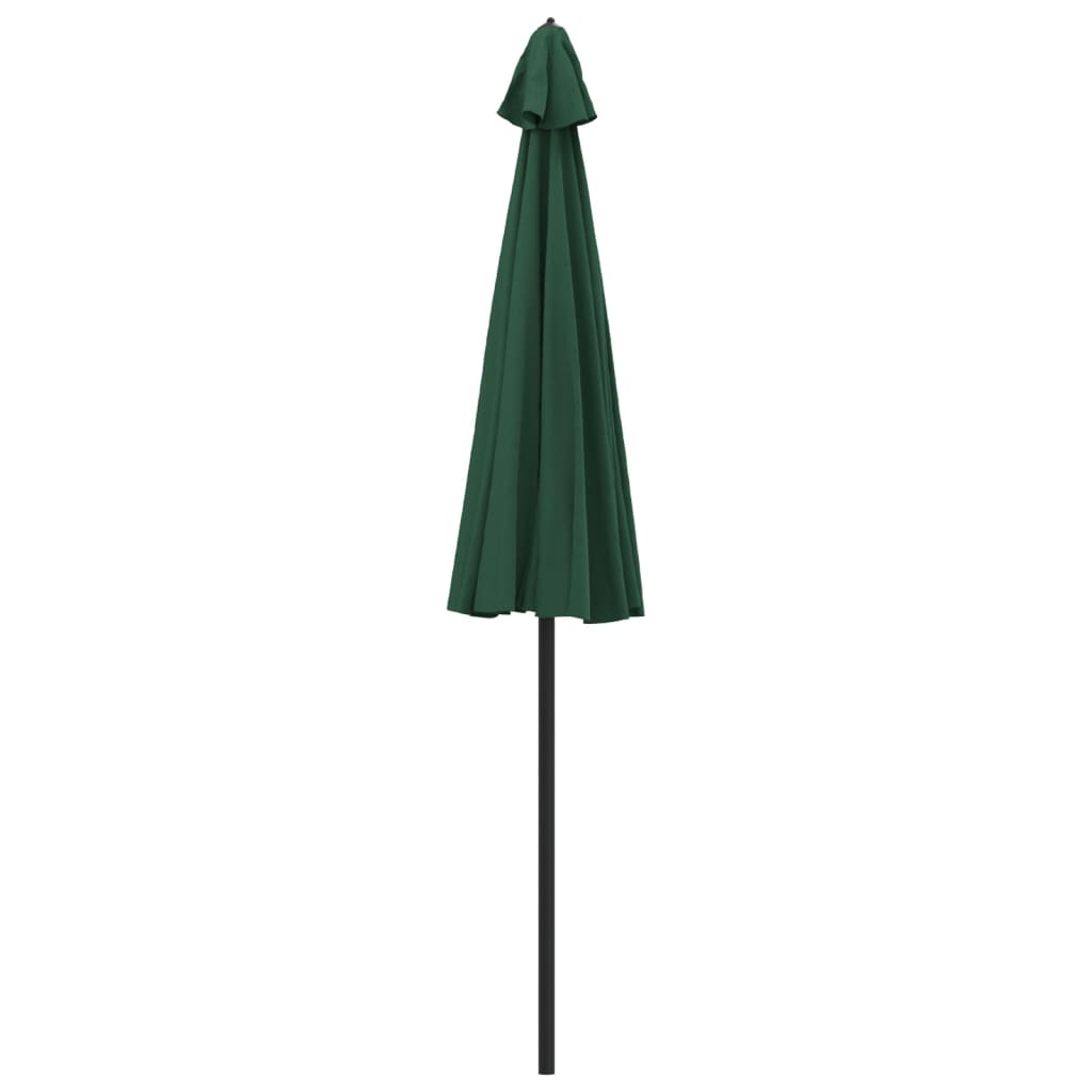 vidaXL Umbrelă de soare de exterior, stâlp aluminiu, verde, 270 cm