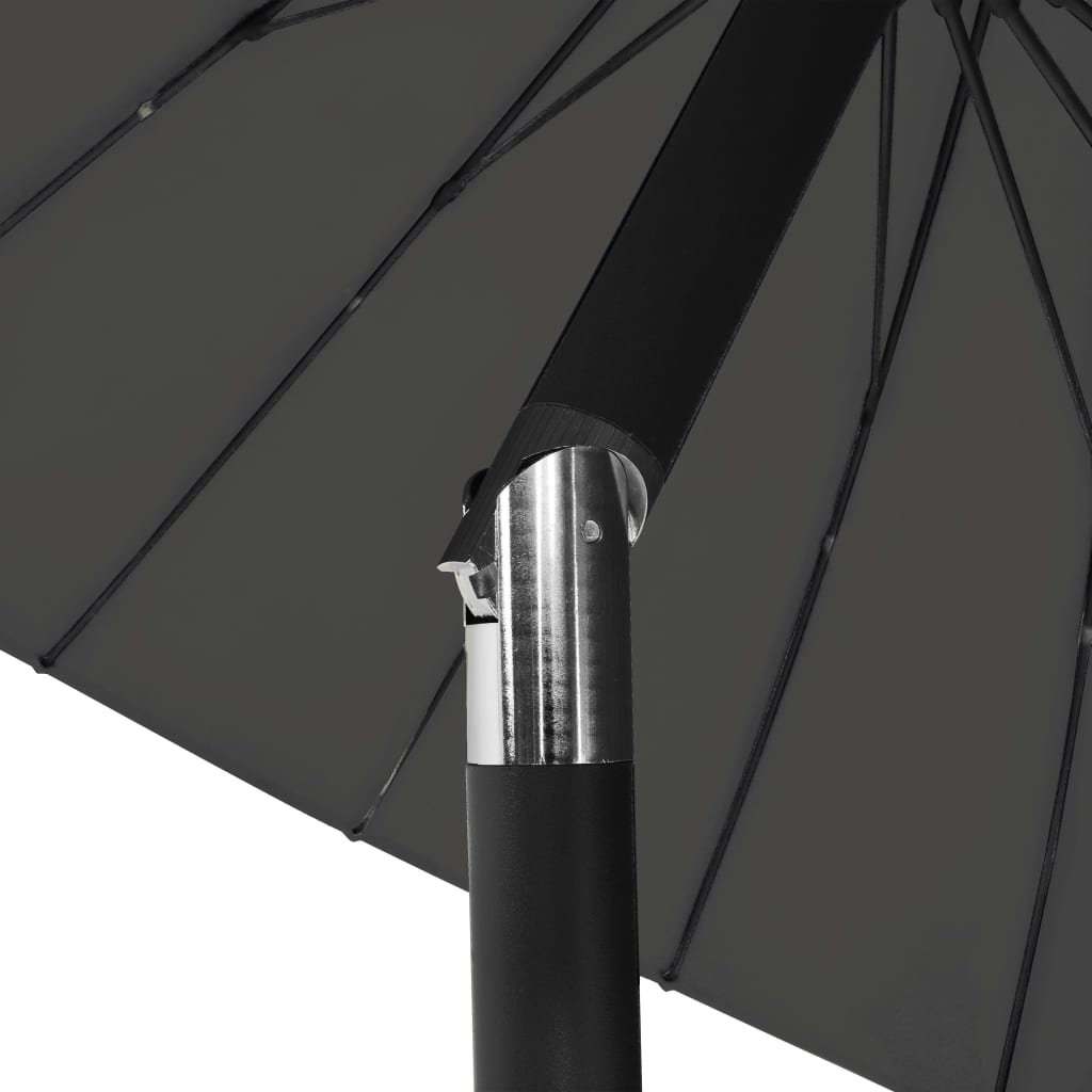 vidaXL Umbrelă de soare de exterior, stâlp aluminiu, antracit, 270 cm vidaXL Umbrelă de soare de exterior, stâlp aluminiu, antracit, 270 cm