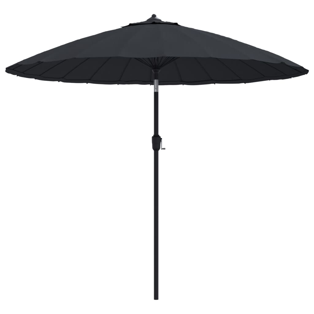 vidaXL Umbrelă de soare de exterior, stâlp aluminiu, negru, 270 cm vidaXL Umbrelă de soare de exterior, stâlp aluminiu, negru, 270 cm