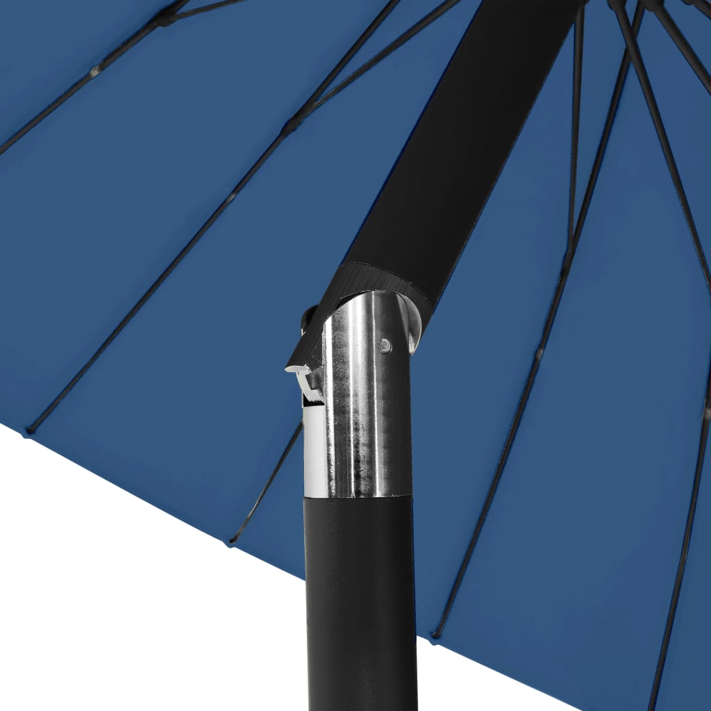 vidaXL Umbrelă de soare de exterior, stâlp aluminiu, azuriu, 270 cm vidaXL Umbrelă de soare de exterior, stâlp aluminiu, azuriu, 270 cm