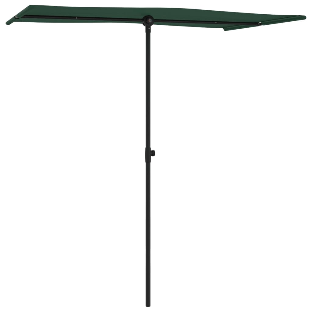 vidaXL Umbrelă de soare de grădină, stâlp aluminiu, verde, 180x110 cm vidaXL Umbrelă de soare de grădină, stâlp aluminiu, verde, 180x110 cm