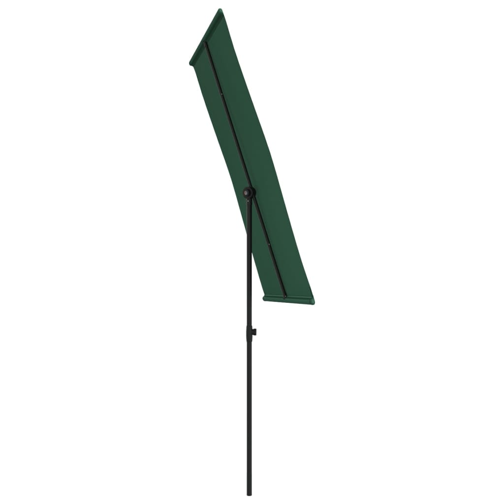 vidaXL Umbrelă de soare de grădină, stâlp aluminiu, verde, 180x110 cm vidaXL Umbrelă de soare de grădină, stâlp aluminiu, verde, 180x110 cm