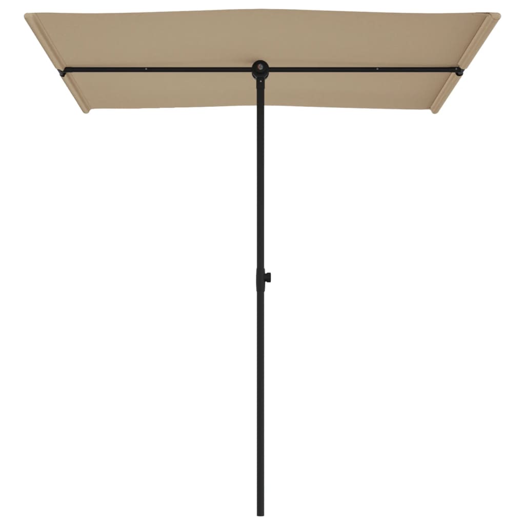 vidaXL Umbrelă de soare de grădină, stâlp aluminiu, taupe, 180x110 cm vidaXL Umbrelă de soare de grădină, stâlp aluminiu, taupe, 180x110 cm