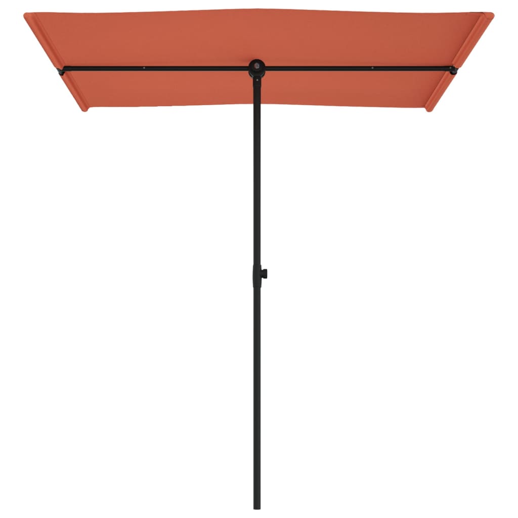 vidaXL Umbrelă de soare exterior cu stâlp aluminiu cărămiziu 180x110cm vidaXL Umbrelă de soare exterior cu stâlp aluminiu cărămiziu 180x110cm