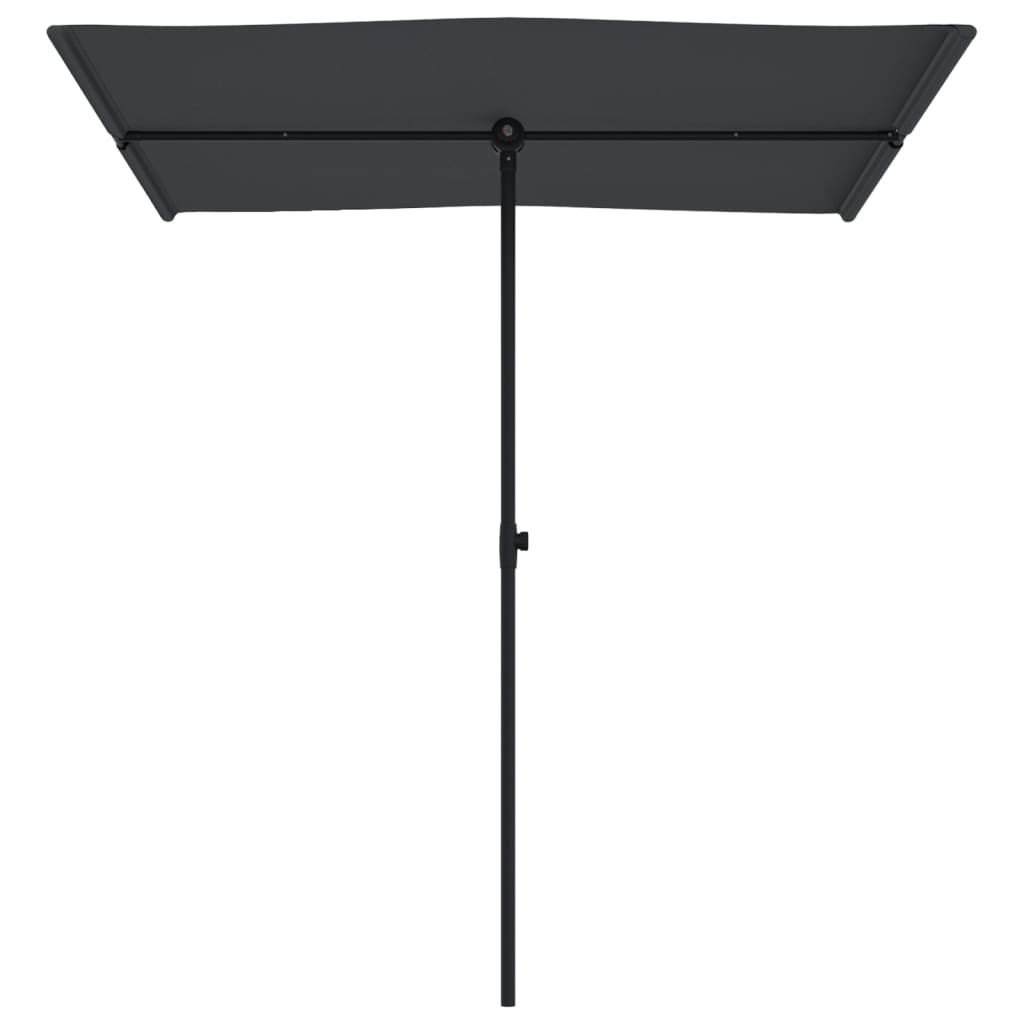 vidaXL Umbrelă de soare de grădină, stâlp aluminiu, negru, 180x110 cm vidaXL Umbrelă de soare de grădină, stâlp aluminiu, negru, 180x110 cm