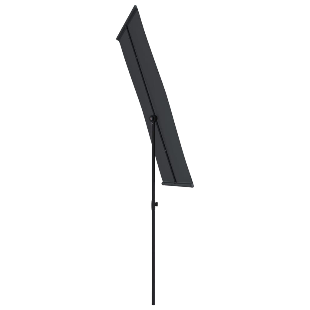 vidaXL Umbrelă de soare de grădină, stâlp aluminiu, negru, 180x110 cm vidaXL Umbrelă de soare de grădină, stâlp aluminiu, negru, 180x110 cm