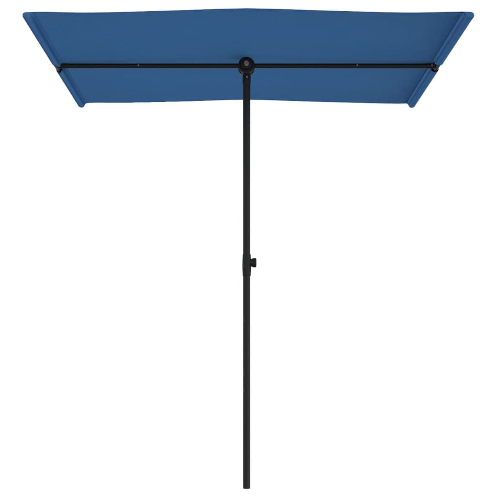 vidaXL Umbrelă soare de grădină stâlp aluminiu albastru azur 180x110cm vidaXL Umbrelă soare de grădină stâlp aluminiu albastru azur 180x110cm