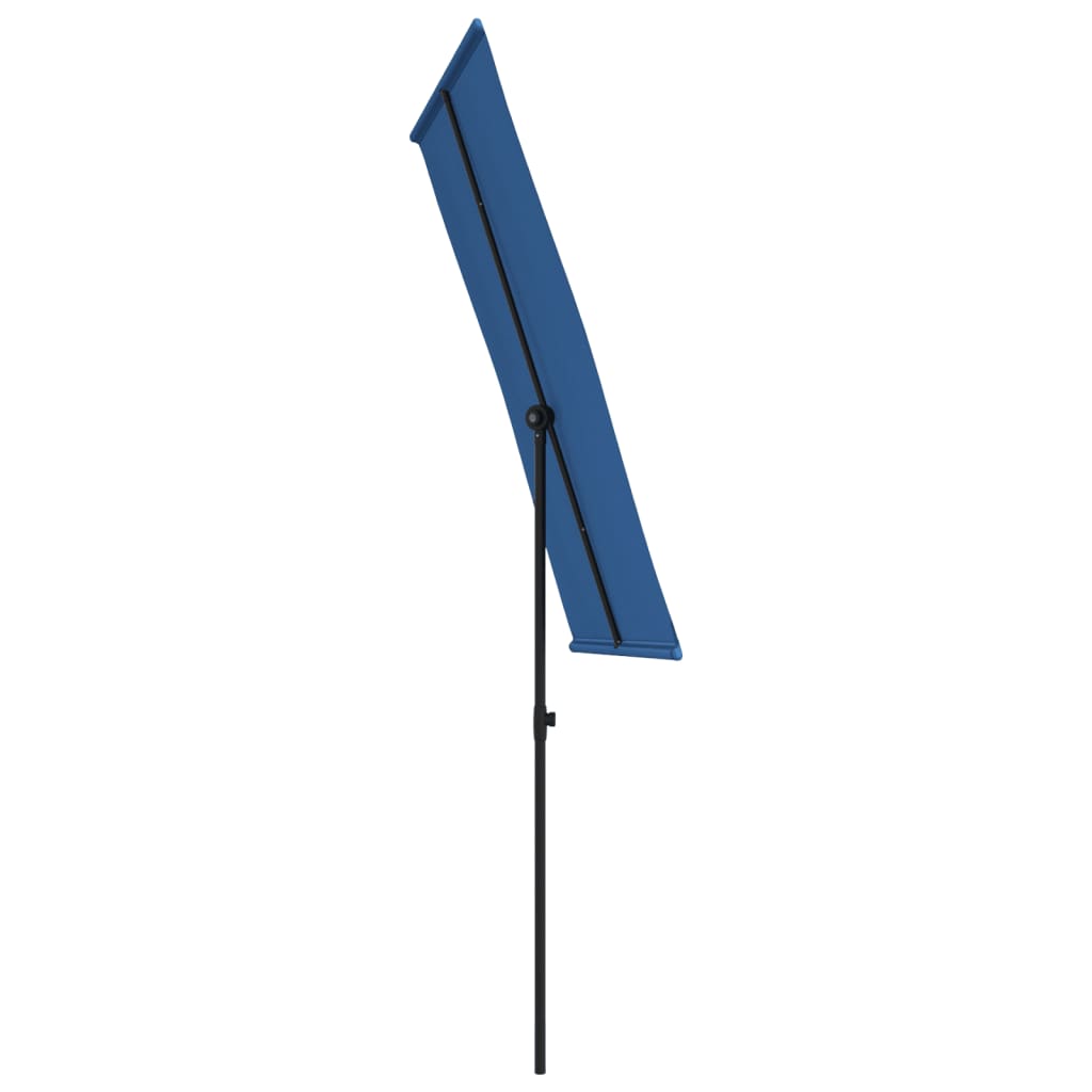 vidaXL Umbrelă soare de grădină stâlp aluminiu albastru azur 180x110cm vidaXL Umbrelă soare de grădină stâlp aluminiu albastru azur 180x110cm