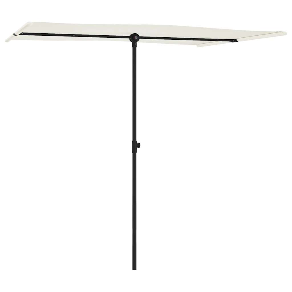 vidaXL Umbrelă de soare de grădină stâlp aluminiu alb nisipiu 2x1,5 m vidaXL Umbrelă de soare de grădină stâlp aluminiu alb nisipiu 2x1,5 m