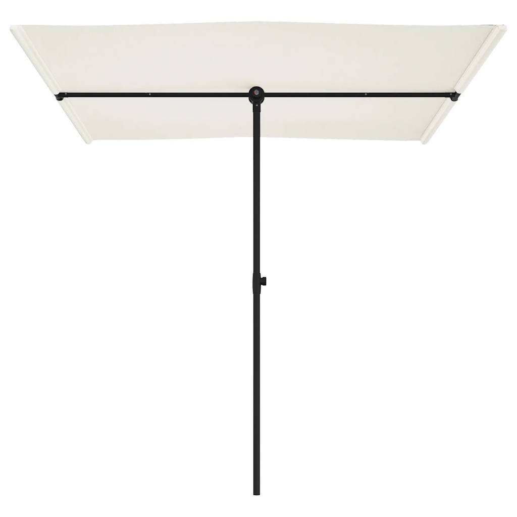 vidaXL Umbrelă de soare de grădină stâlp aluminiu alb nisipiu 2x1,5 m vidaXL Umbrelă de soare de grădină stâlp aluminiu alb nisipiu 2x1,5 m