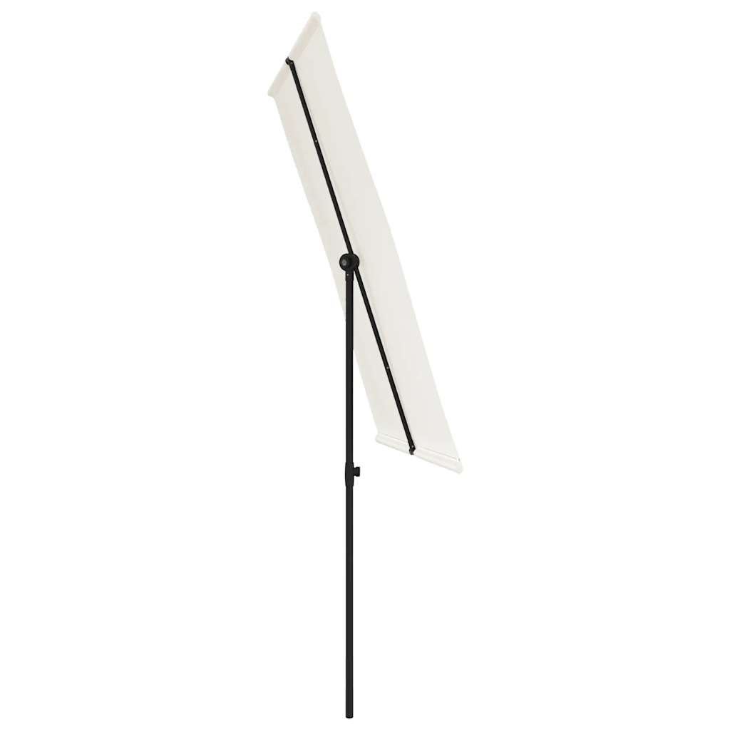 vidaXL Umbrelă de soare de grădină stâlp aluminiu alb nisipiu 2x1,5 m vidaXL Umbrelă de soare de grădină stâlp aluminiu alb nisipiu 2x1,5 m