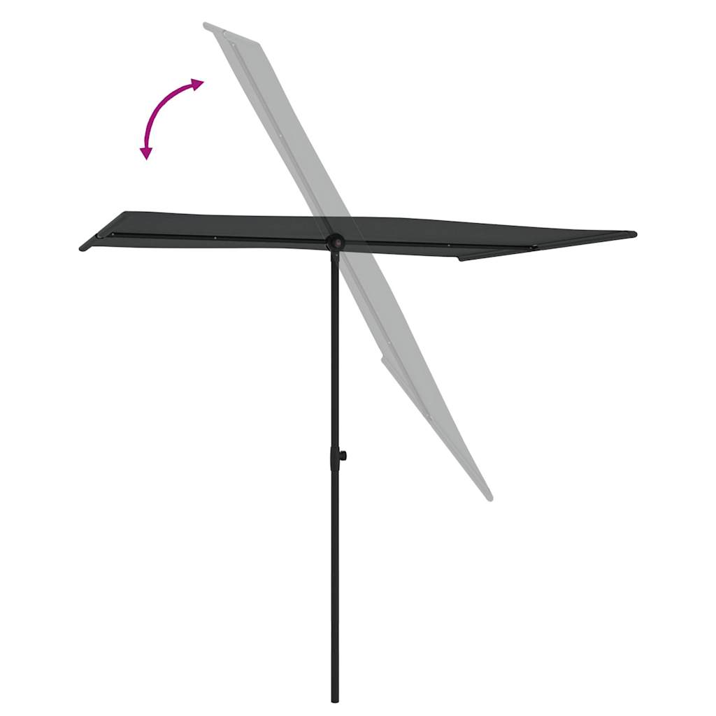 vidaXL Umbrelă de soare de grădină cu stâlp aluminiu antracit 2x1,5 cm vidaXL Umbrelă de soare de grădină cu stâlp aluminiu antracit 2x1,5 cm