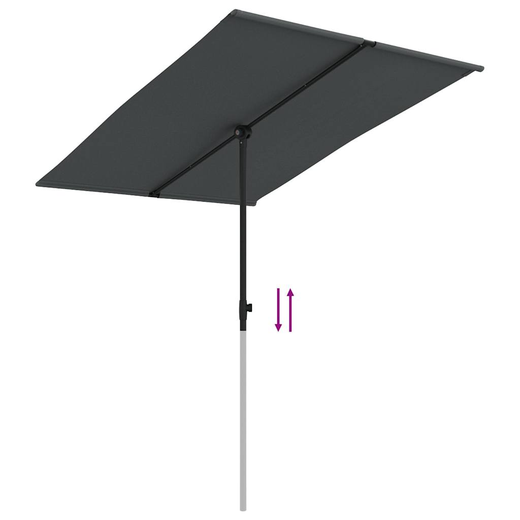 vidaXL Umbrelă de soare de grădină cu stâlp aluminiu antracit 2x1,5 cm vidaXL Umbrelă de soare de grădină cu stâlp aluminiu antracit 2x1,5 cm