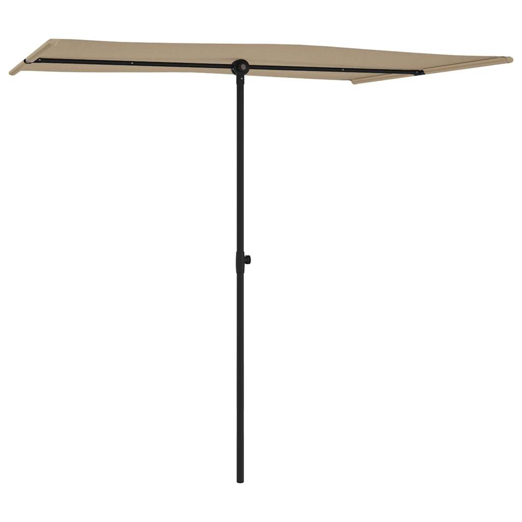 vidaXL Umbrelă de soare de grădină, stâlp aluminiu, taupe, 2x1,5 cm vidaXL Umbrelă de soare de grădină, stâlp aluminiu, taupe, 2x1,5 cm