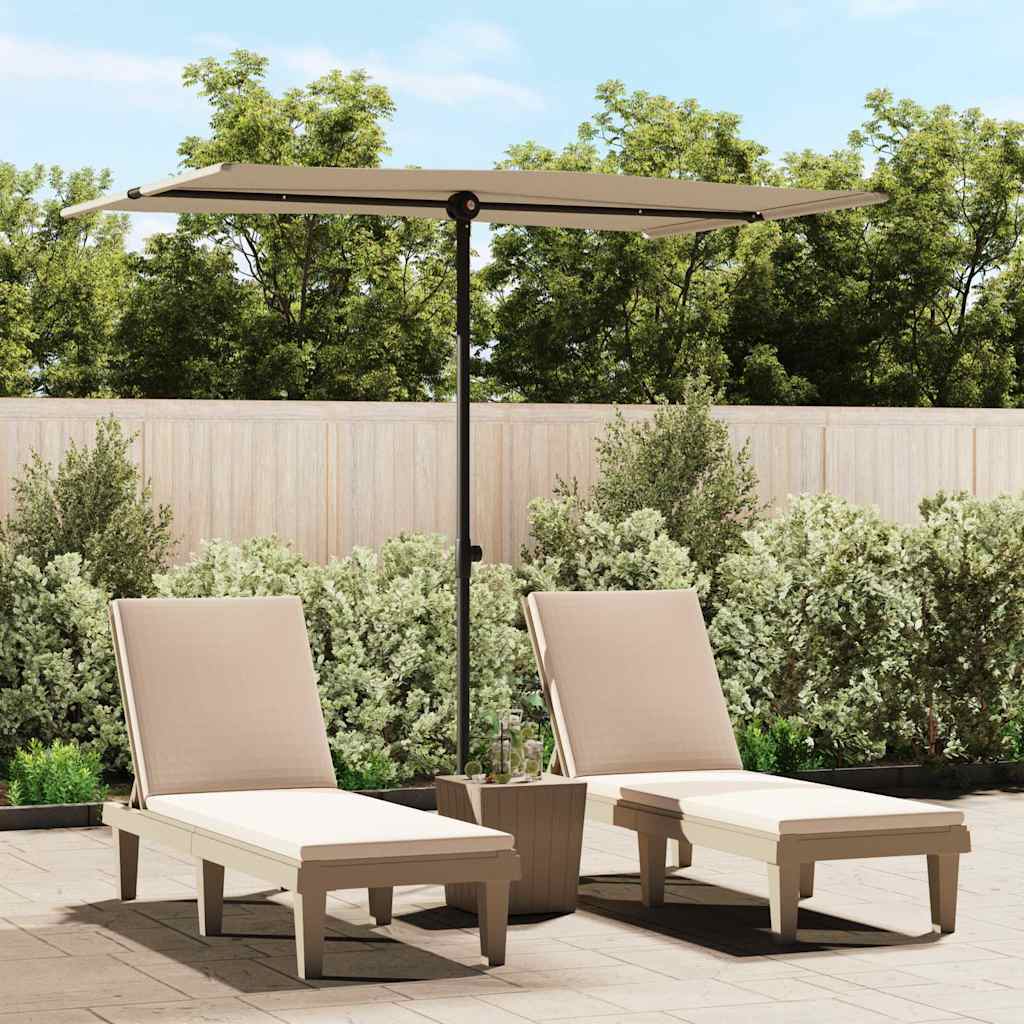 vidaXL Umbrelă de soare de grădină, stâlp aluminiu, taupe, 2x1,5 cm vidaXL Umbrelă de soare de grădină, stâlp aluminiu, taupe, 2x1,5 cm