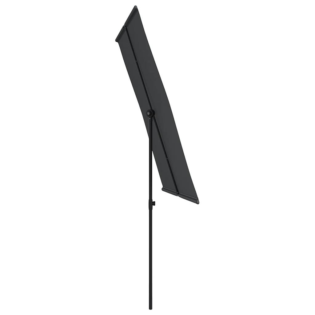 vidaXL Umbrelă de soare de grădină, stâlp aluminiu, negru, 2x1,5 cm vidaXL Umbrelă de soare de grădină, stâlp aluminiu, negru, 2x1,5 cm