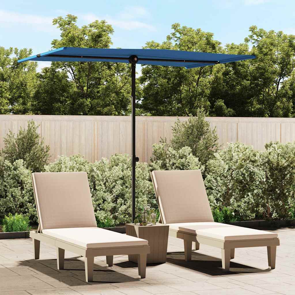 vidaXL Umbrelă de soare grădină, stâlp din aluminiu, azuriu, 2x1,5 m vidaXL Umbrelă de soare grădină, stâlp din aluminiu, azuriu, 2x1,5 m