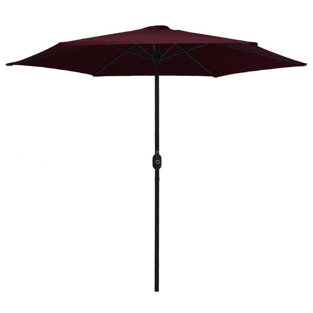 vidaXL Umbrelă soare de grădină stâlp aluminiu roșu bordo 270x246 cm