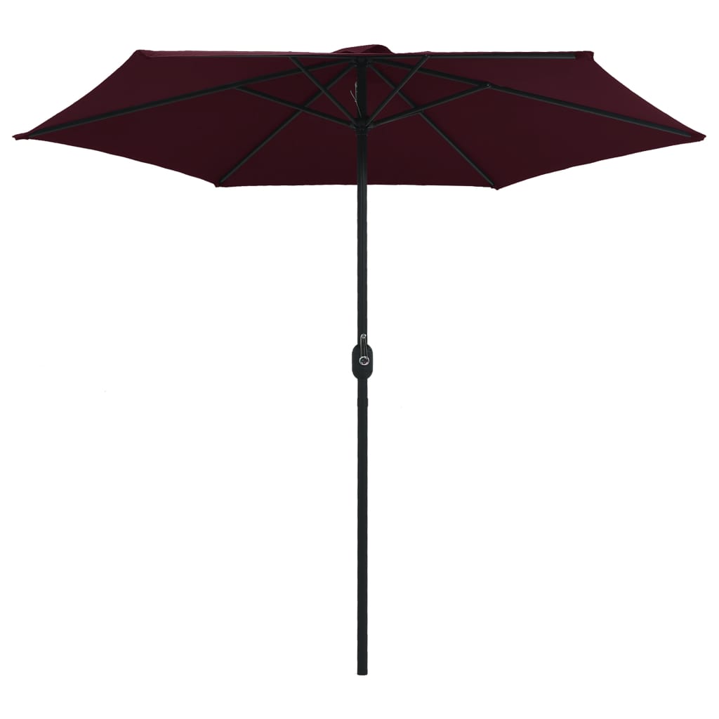 vidaXL Umbrelă soare de grădină stâlp aluminiu roșu bordo 270x246 cm