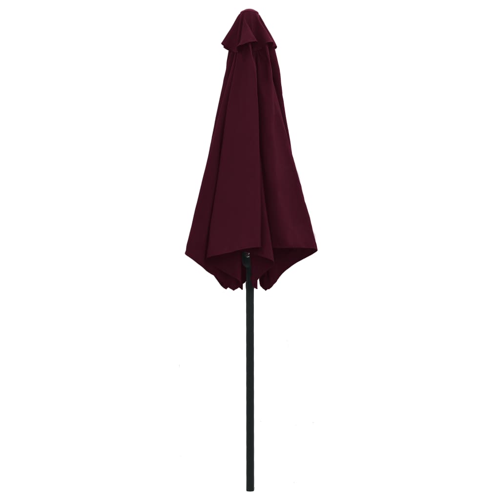 vidaXL Umbrelă soare de grădină stâlp aluminiu roșu bordo 270x246 cm