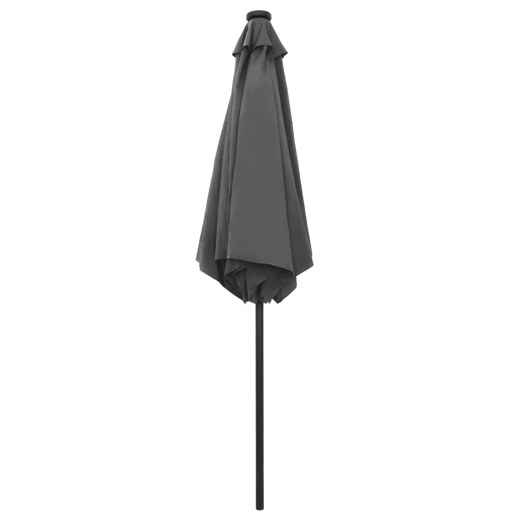 vidaXL Umbrelă de soare cu LED-uri, stâlp aluminiu, antracit, 270 cm vidaXL Umbrelă de soare cu LED-uri, stâlp aluminiu, antracit, 270 cm
