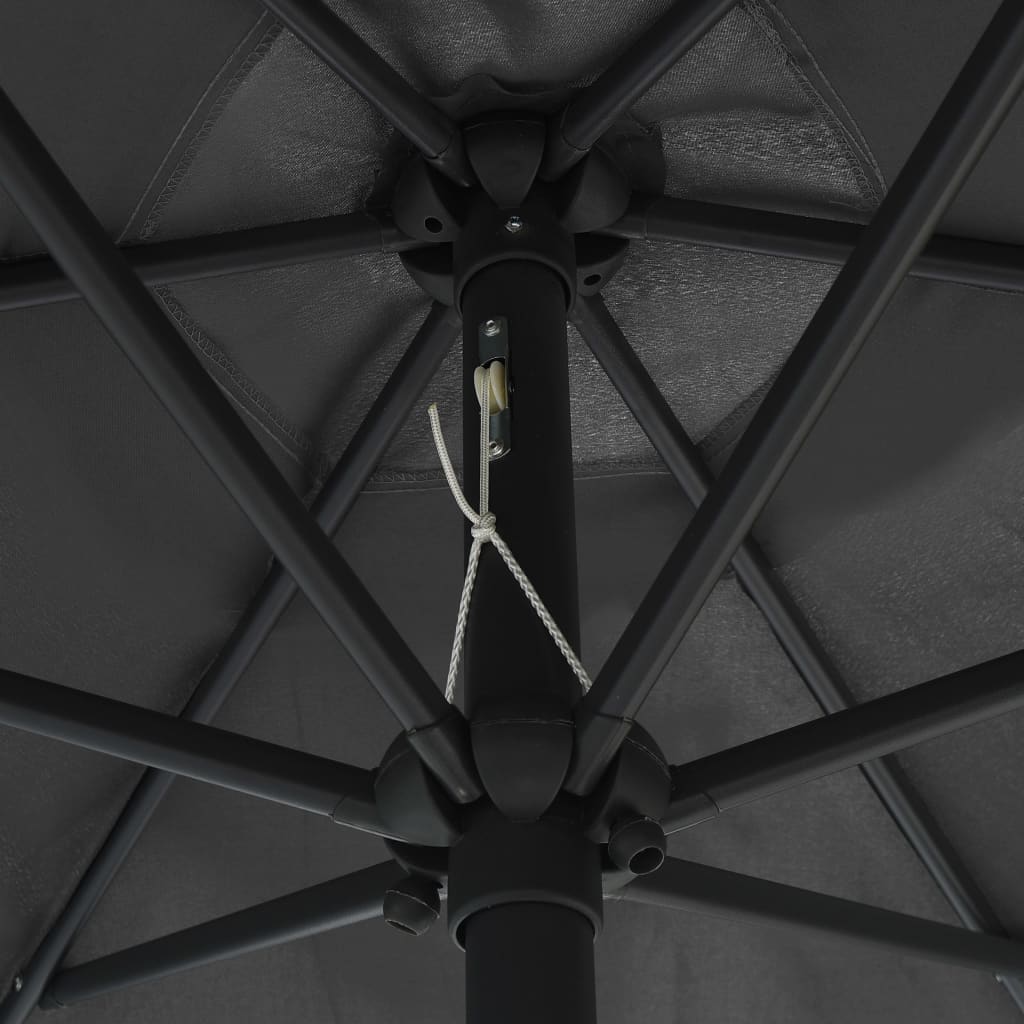 vidaXL Umbrelă de soare cu LED-uri, stâlp aluminiu, antracit, 270 cm vidaXL Umbrelă de soare cu LED-uri, stâlp aluminiu, antracit, 270 cm