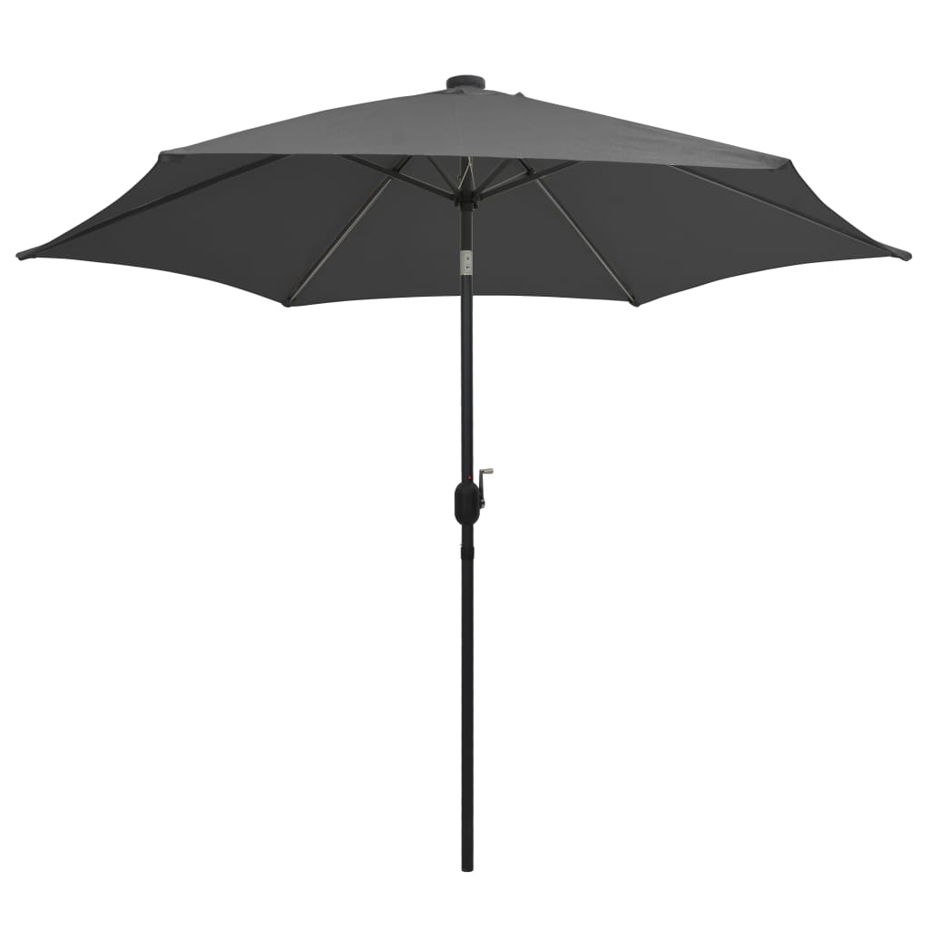 vidaXL Umbrelă de soare cu LED-uri, stâlp aluminiu, antracit, 300 cm vidaXL Umbrelă de soare cu LED-uri, stâlp aluminiu, antracit, 300 cm