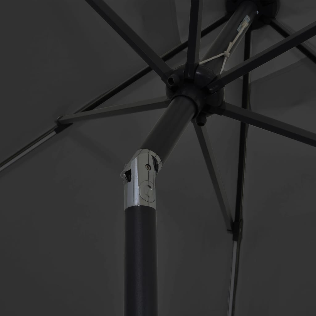 vidaXL Umbrelă de soare cu LED-uri, stâlp aluminiu, antracit, 300 cm vidaXL Umbrelă de soare cu LED-uri, stâlp aluminiu, antracit, 300 cm