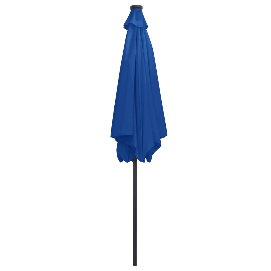 vidaXL Umbrelă de soare cu LED-uri, stâlp din aluminiu, azuriu, 300 cm vidaXL Umbrelă de soare cu LED-uri, stâlp din aluminiu, azuriu, 300 cm