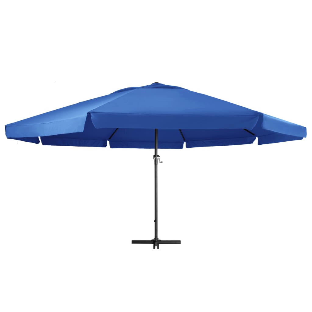 vidaXL Umbrelă soare de grădină, stâlp aluminiu albastru azur 500 cm
