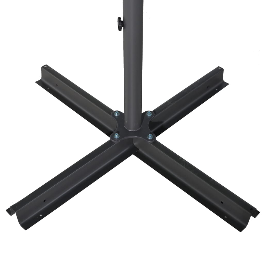 vidaXL Umbrelă soare de grădină, stâlp aluminiu albastru azur 500 cm